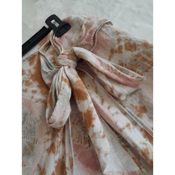 New Free People Size 4 Boho Sweet As Beach Linen Blend Casual Summer Mini Skirt - Picture 6 of 12